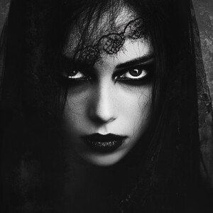 Born of dusk and shadow, she walks the line between worlds—a Dha...