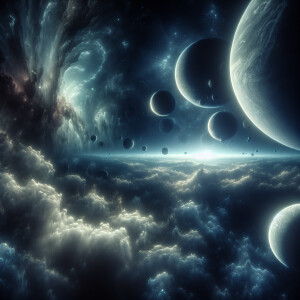 dark space and alien planets. Beautiful, stunning, evokative, cr...