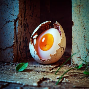 They say if an egg is cracked from the outside, life ends. If it...