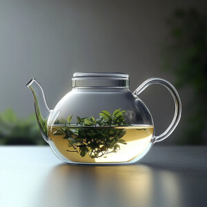 设计一款玻璃茶壶和养生茶，养颜茶