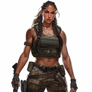 Introduce the character in an intense action sequence, highlight...