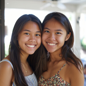 Cute Twin Sisters 

-

A cute woman

Californian

Smiling 

Clot...