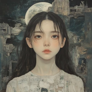 우주복을 입은 로봇. 등에 가방을 메고있음