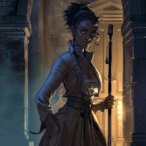 Niobe stands at 5'7" with a commanding presence. Her cocoa compl...