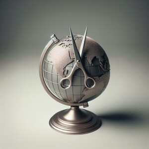 Scissors on the world