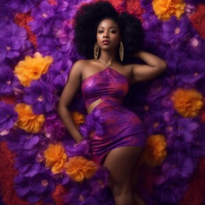 Generate an ultra-high-resolution, full-body 3D image of an Afri...