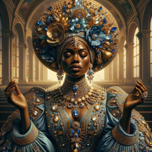Create an illustration that embodies spirituality and a deep con...