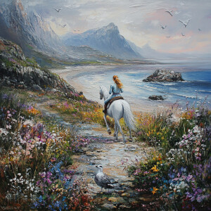 Oil, impasto, embossed, HD, Fantasy, Linear perspective, Centree...