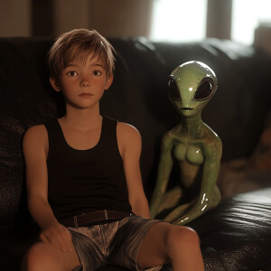 1 boy(European face , Handsome, attractive,sweatshort,, top blac...