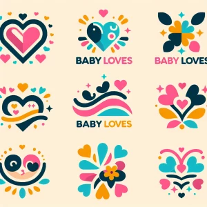 Different shaped logos for (Baby loves) logo
Use butterflies and...