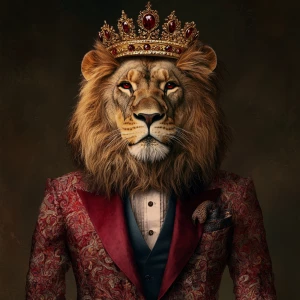 Image Description:In the center of the image stands a majestic l...