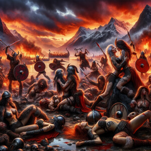 **Title: Clash of Passion and Fury**

**Scene Overview:**
The sc...