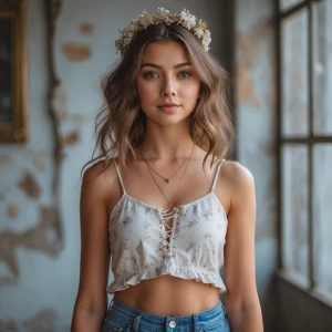 Pls can you create a very beautiful picture of a 19 year old gir...