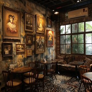 The scene exudes a sense of warmth and comfort, with a backdrop...