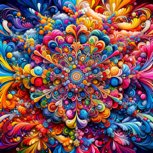 Same picture but colorful