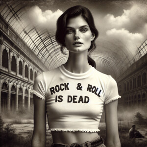 Faded photograph of stunning 25-year-old brunette woman wearing...