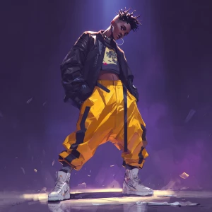 A young, dark-skinned person, approximately 20 years old, stands...