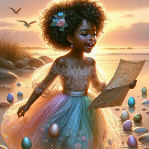 Envision a digital illustration depicting a joyful African Ameri...
