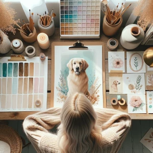 Image Prompt [cozy creative studio with soft natural light, over...