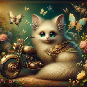 Imagine a fluffy, enchanting creature with oversized, glistening...