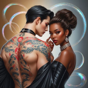 A captivating, hyper-realistic digital illustration featuring a...