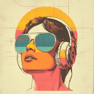 Retro music cover