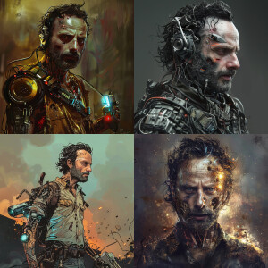 Rick Grimes as a cyborg