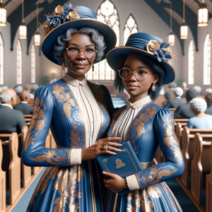 Adjust the 3-D realistic image to depict the African-American gr...
