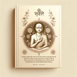 Image with Jain Navkar and Mahaveer swami for book cover in crea...