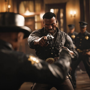 RDR 2 4K SCENE, ATHUR MORGAN FIGHTING AGAINST COPS