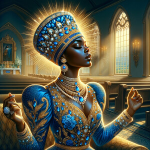 Create an illustration that embodies spirituality and a deep con...
