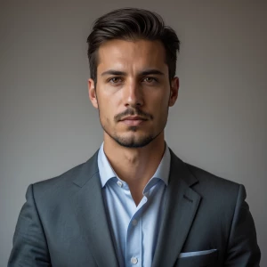 Photography, photo for resume, a tech industry man in modern bus...