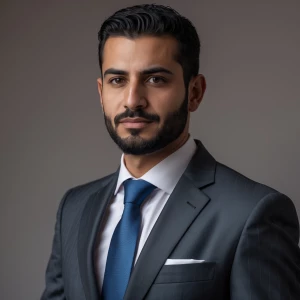 Photography, photo for resume, a Middle Eastern man in a suit, l...