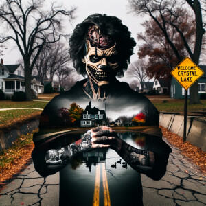 dark-art Jason from friday the 13th,intricate detailed double ex...