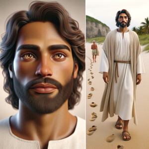Create a 3-D realistic picture of a beautiful African-American J...