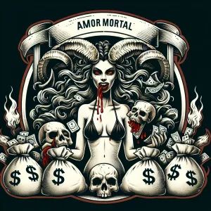 Design a bold and edgy logo, Amor Mortal' logo with a gorgeous f...