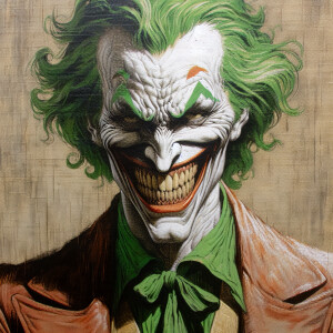 Joker in the style of Yautja's style art