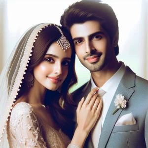 Picture of a couple, husband and wife, inspired by the photo I a...