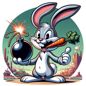 Bugs bunny throw bomb