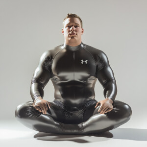 Create a hyper-realistic photograph full male body image scan of...