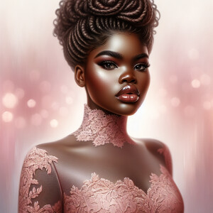 Create a stunning, full-length portrait of a beautiful, regal, l...