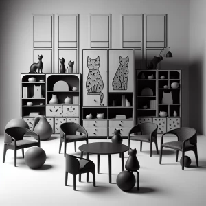 FURNITURE WITH CAT DESIGN