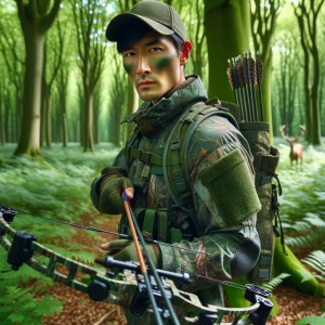 a clear image of a hunter in the forest