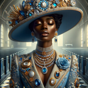 Create an illustration that embodies spirituality and a deep con...