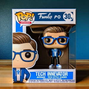 Funko Pop version of Mark Zuckerberg inside a modern Funko Pop b...