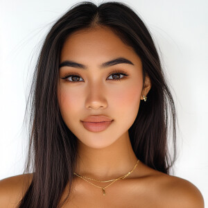 Portrait of a pretty 20-year-old Thai American woman from Redond...