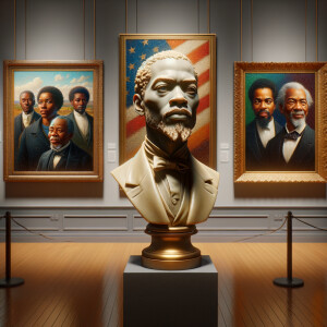 Design a close-up, detailed 3D view inside an African-American m...