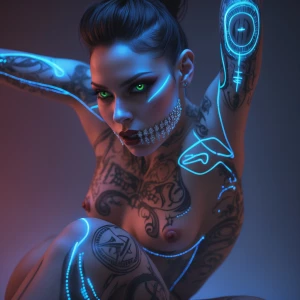 A photorealistic,hyperdetailed illustration of a contortionist w...