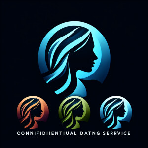 logo for secret dating service in Bali. girl in profile, face no...