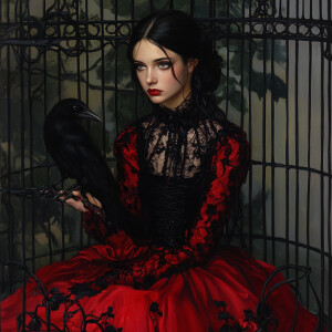living in the cage, gothic interpretation, young lady